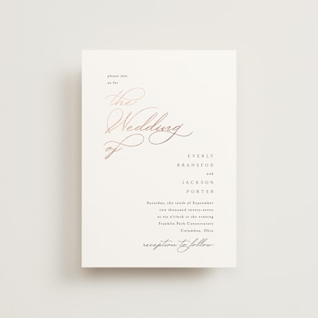 Foil-Pressed Petite Wedding Invitations