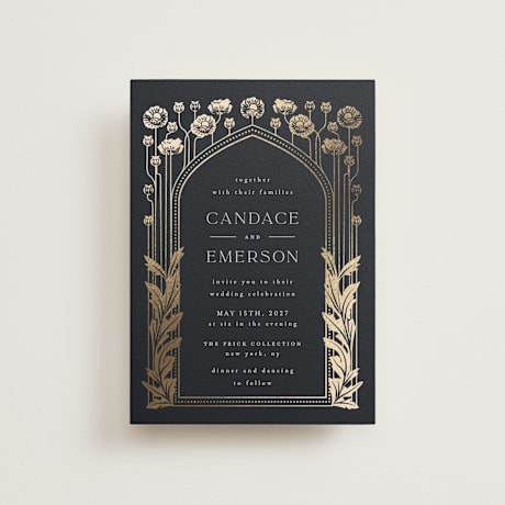 Foil-Pressed Petite Wedding Invitations