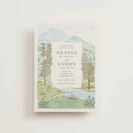 Foil-Pressed Petite Wedding Invitations