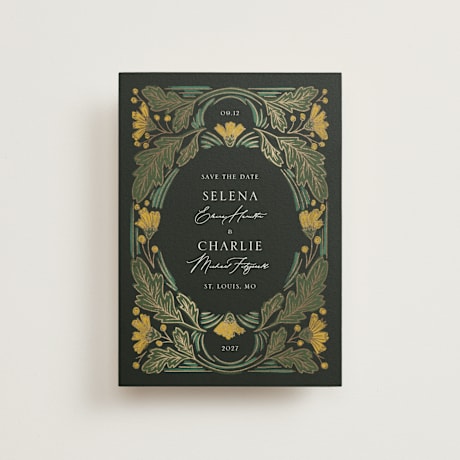 Foil-Pressed Save the Date Postcards