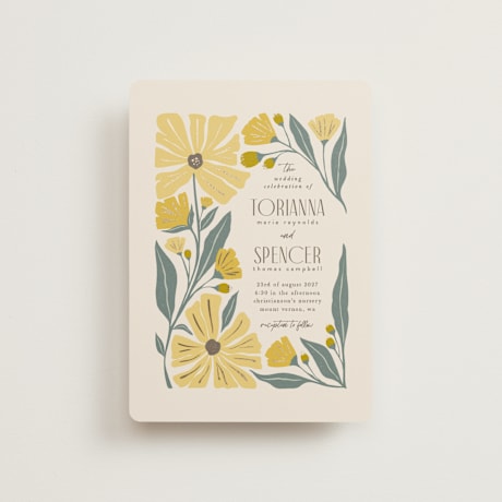 Foil-Pressed Petite Wedding Invitations