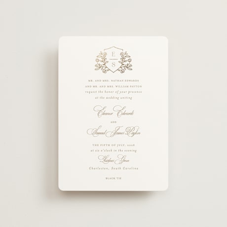 Foil-Pressed Petite Wedding Invitations