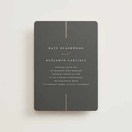 Foil-Pressed Petite Wedding Invitations