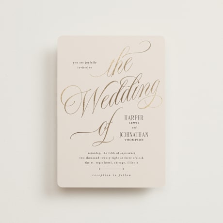 Foil-Pressed Petite Wedding Invitations