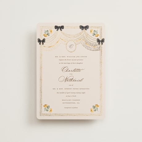 Foil-Pressed Petite Wedding Invitations