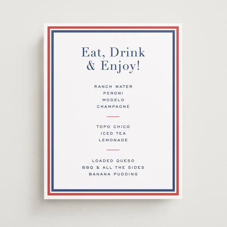 Graduation Menu Signs