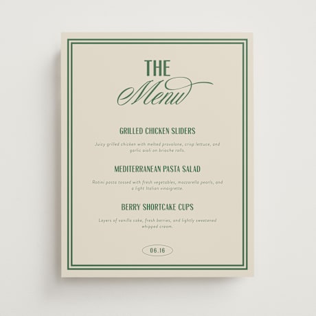 Graduation Menu Signs
