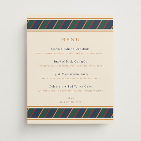 Graduation Menu Signs
