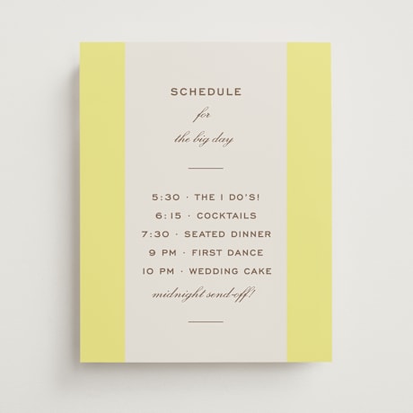 Schedule Signs