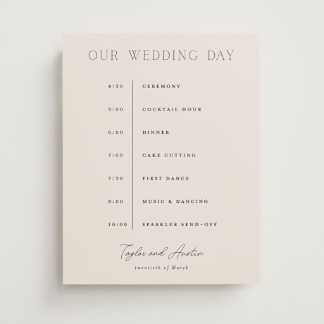 Schedule Signs