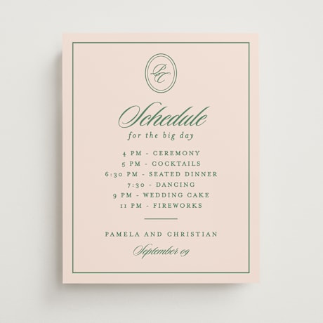 Schedule Signs