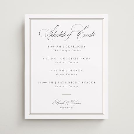 Schedule Signs