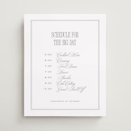 Schedule Signs