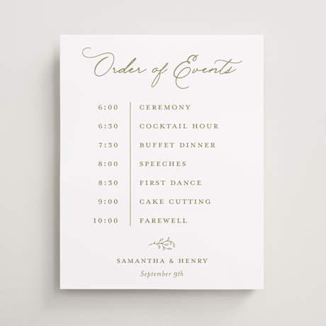 Schedule Signs