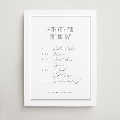 Schedule Signs