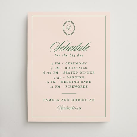 Schedule Signs