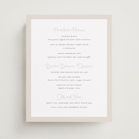 Graduation Menu Signs