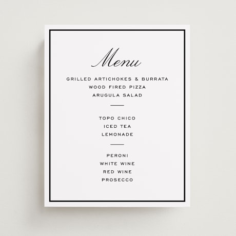 Graduation Menu Signs