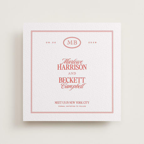 Letterpress Save the Date Cards