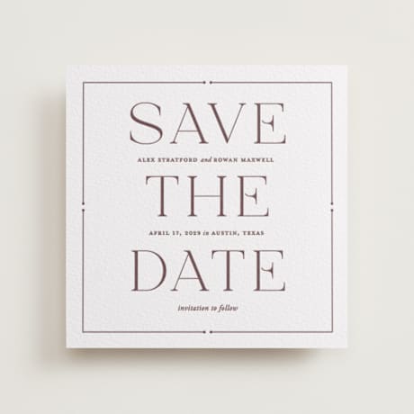 Letterpress Save the Date Cards