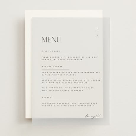 Vellum Menus