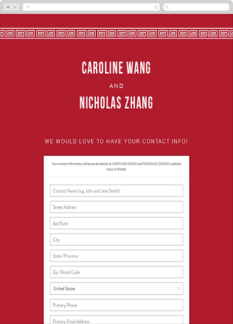 Digital Wedding Address Collection Cards