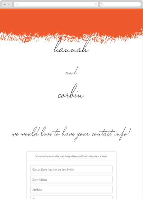 Digital Wedding Address Collection Cards