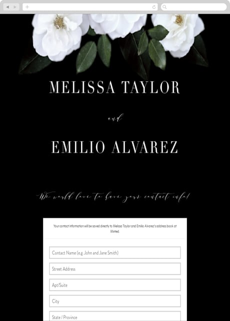 Digital Wedding Address Collection Cards