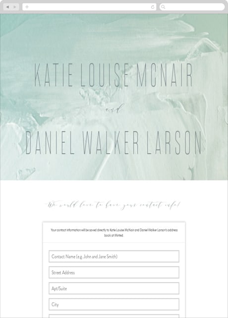 Digital Wedding Address Collection Cards