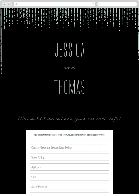 Digital Wedding Address Collection Cards
