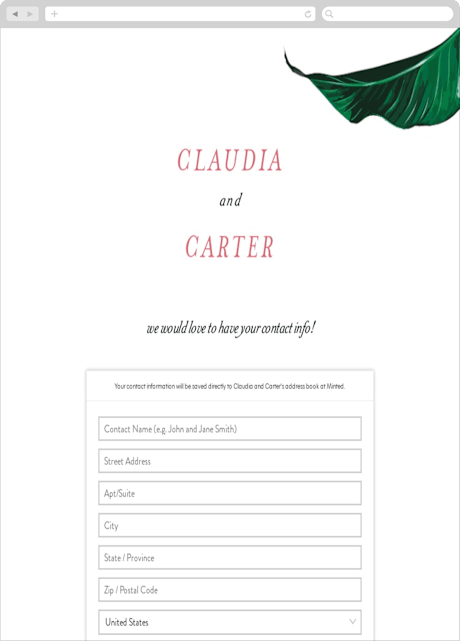 Digital Wedding Address Collection Cards