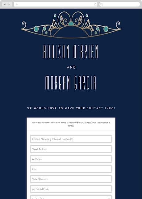 Digital Wedding Address Collection Cards