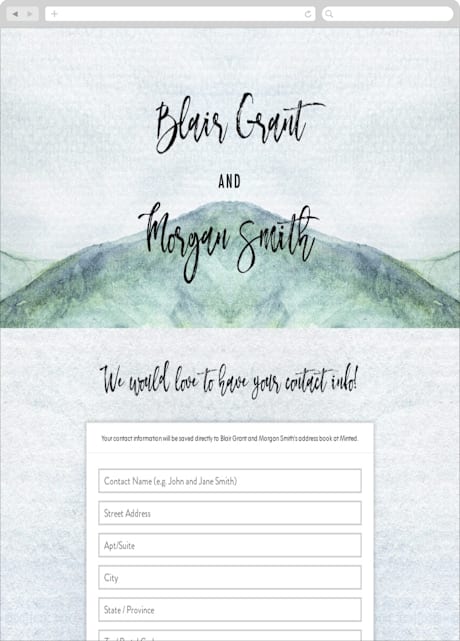 Digital Wedding Address Collection Cards