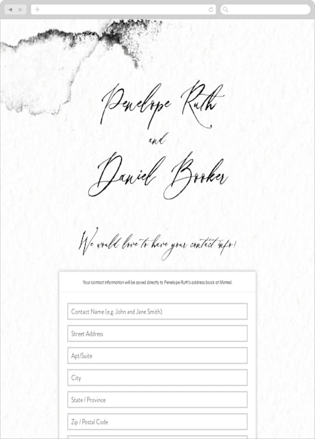 Digital Wedding Address Collection Cards