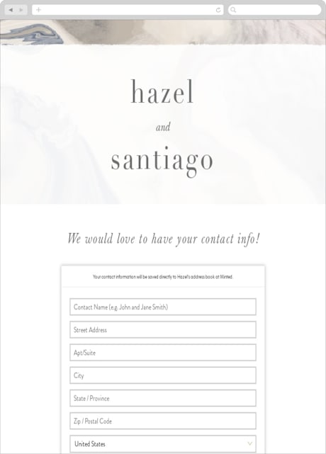 Digital Wedding Address Collection Cards