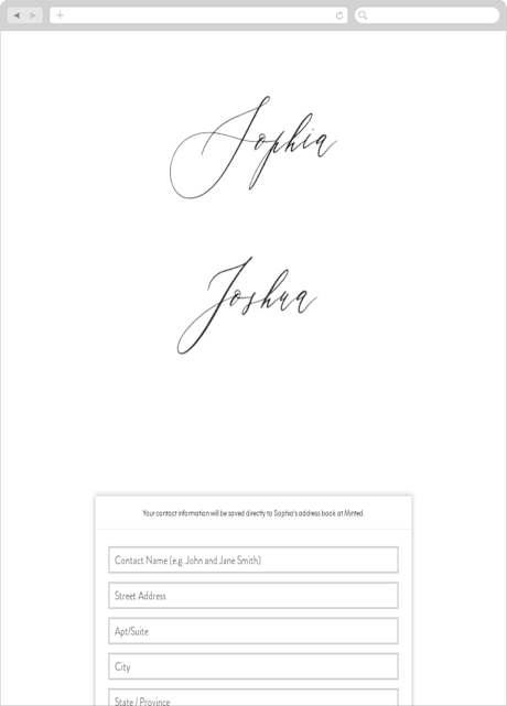 Digital Wedding Address Collection Cards