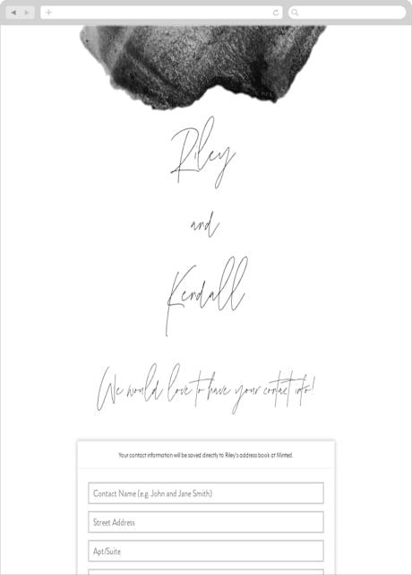 Digital Wedding Address Collection Cards