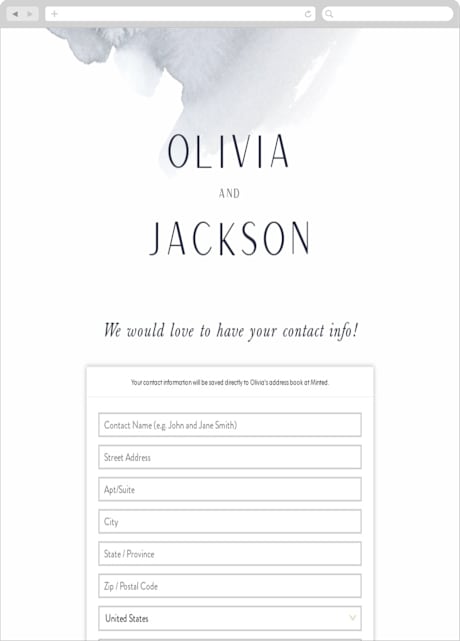 Digital Wedding Address Collection Cards
