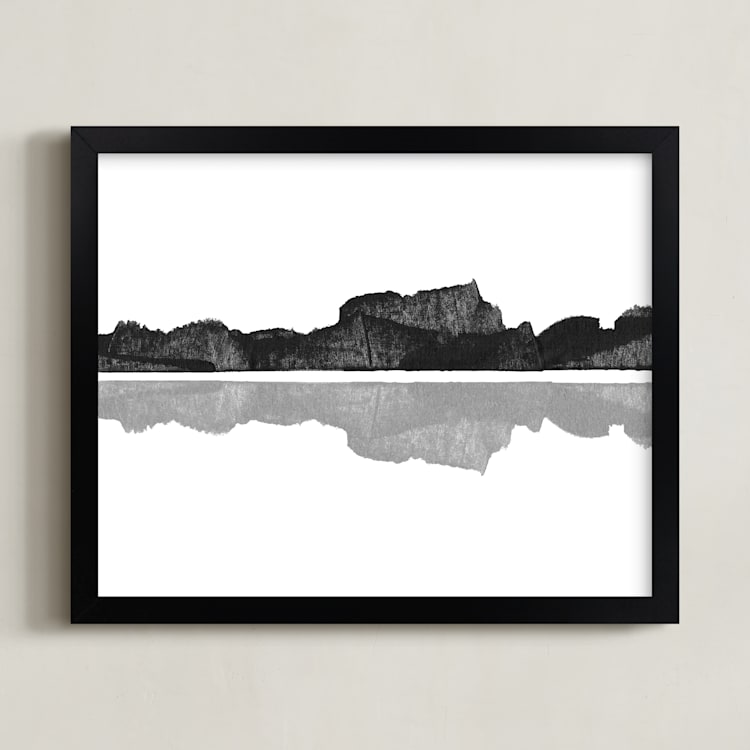 "Mirror Image" - Art Print in Ink by MinimalType - Framed