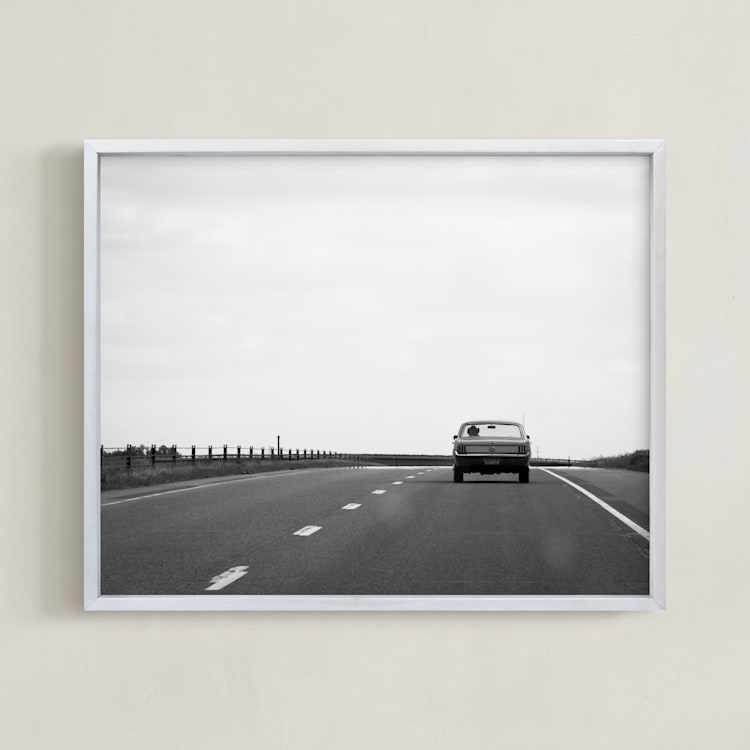 "Modern Cowboy" - Art Print in Black and White by Kaitlin Rebesco - Framed