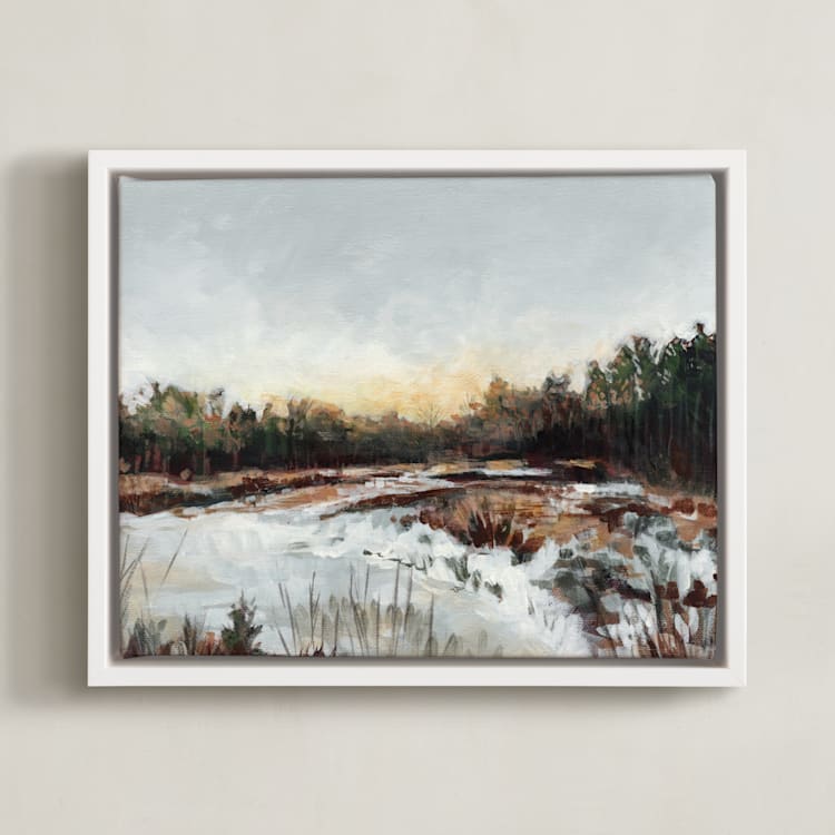 "Through The Woods" - Art Print in Burnt Sienna by Lorent and Leif - Framed Canvas