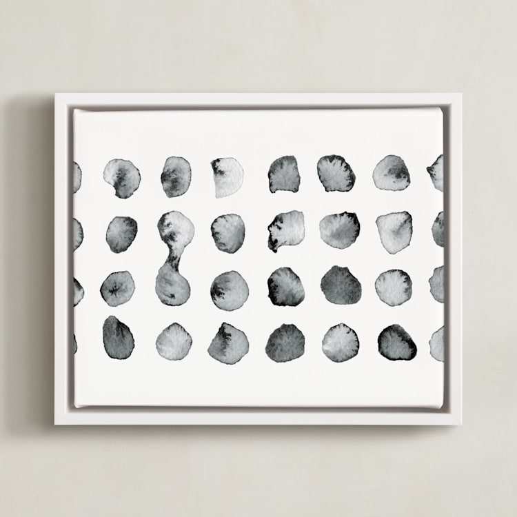 "Calculation" - Art Print in Black and White by Stephanie Nowotarski - Framed Canvas
