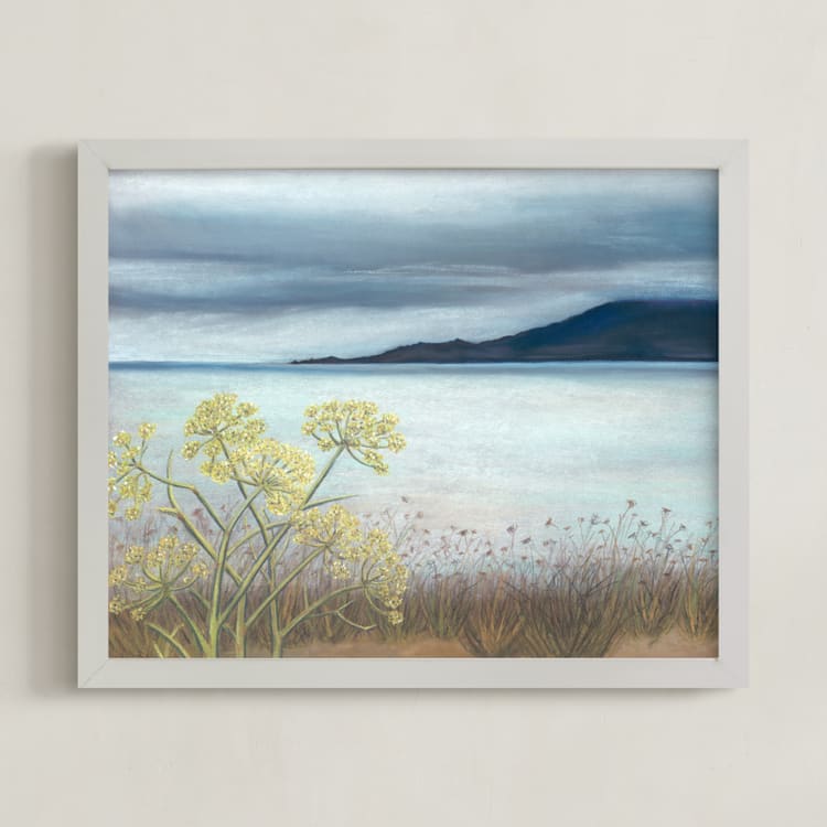 "First Rain" - Art Print in Fog by Karina Racz - Framed