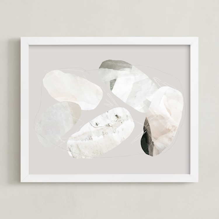"Unturned 2" - Art Print in Putty by Melanie Severin - Framed