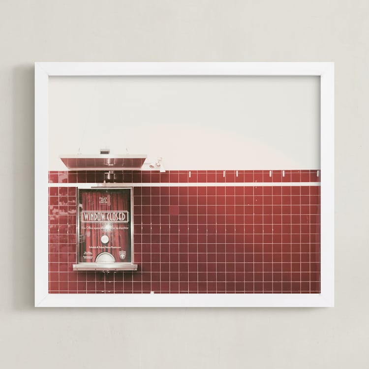 "matinee" - Art Print in Retro Red by Maja Cunningham - Framed