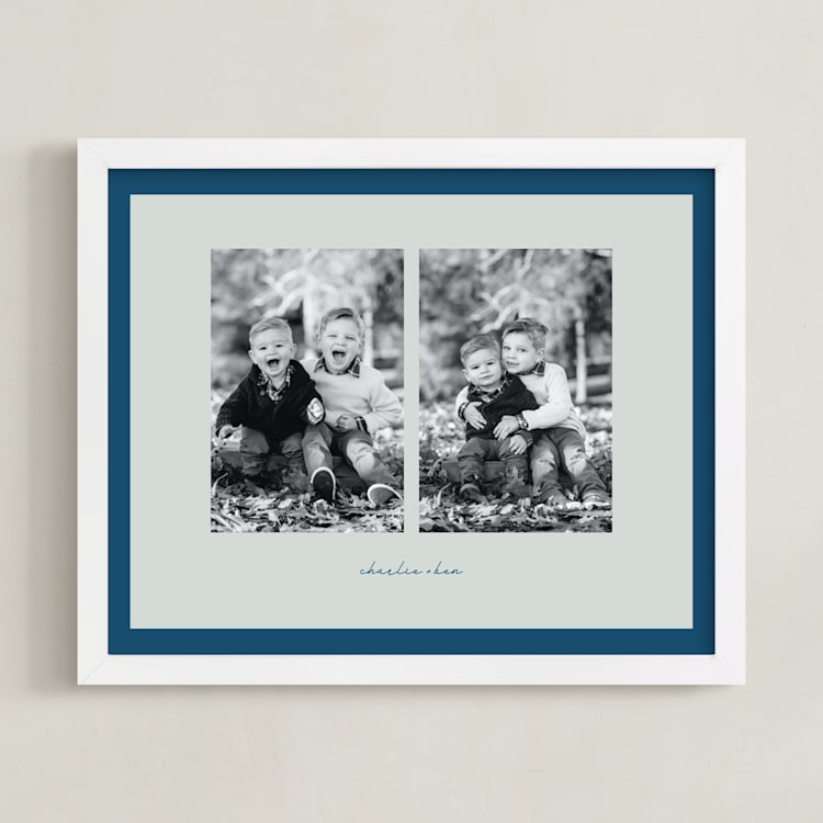 "Framed Photo: Stacked Two Photo" - Framed Photo in Winter Berry by Blustery August - Framed