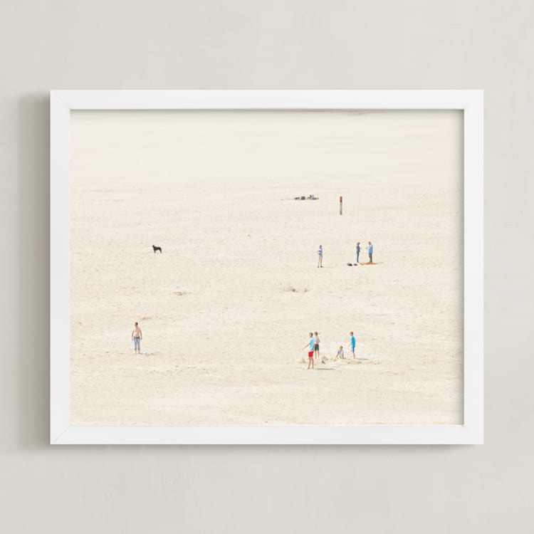"Fullness - II" - Art Print in Sand Cream by Alexandra Feo - Framed