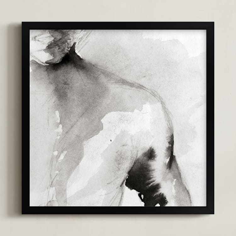 "As You Are" - Art Print in Quiet Gray by Karen Kaul - Framed