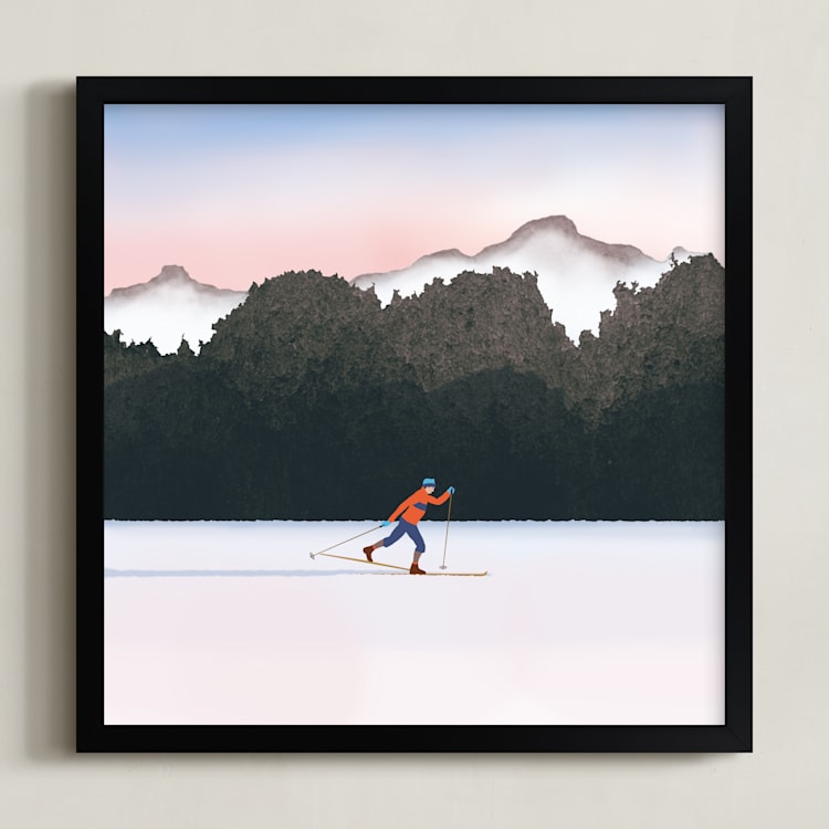 "Nordic Love" - Art Print in muted by Shannon - Framed