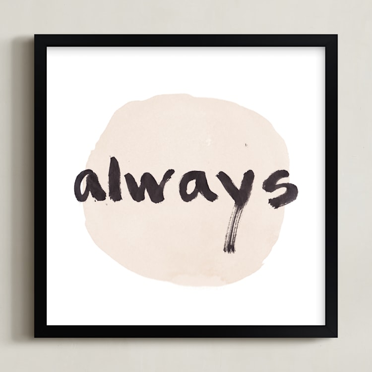 "Love Always" - Art Print in blush by Qing Ji - Framed